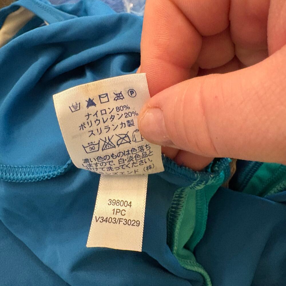 Lands’ End Plus Size Tankini Set 18W 20W Blue Aqua Molded Cup Swim Top Bottom - Picture 14 of 14